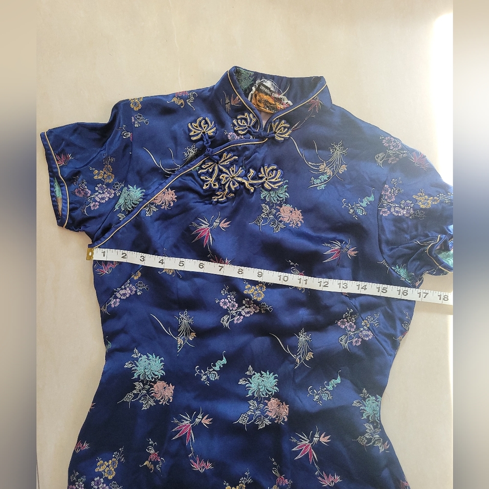 Blue Floral Qipao Cheongsam